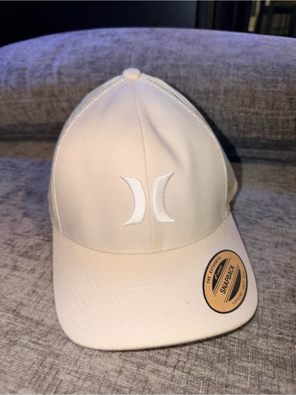 Hurley Cream Mesh Snapback Hat with